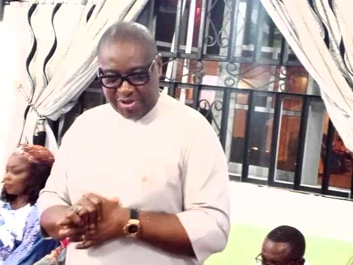 FRANK ARCHIBONG CONDOLE WITH HON ESEME EYIBOH OVER MOTHER'S DEMISE